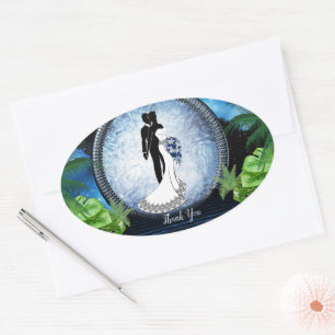 Galaxy-Portal Stationary Oval Sticker