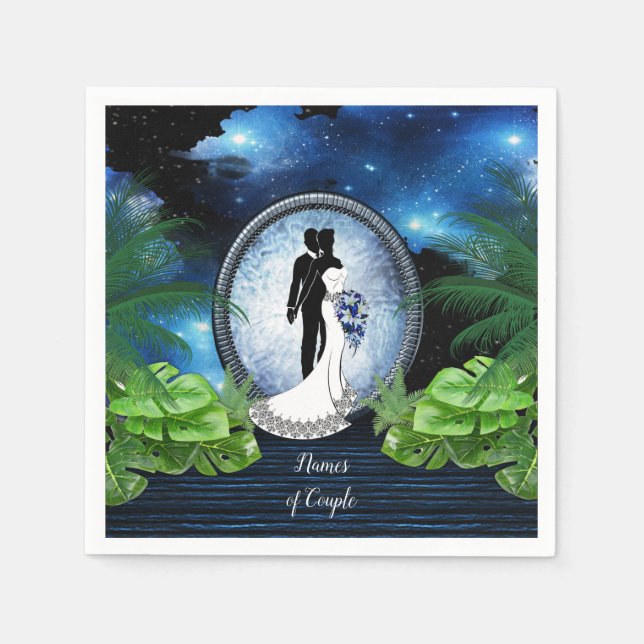 Galaxy-Portal Wedding Decor Napkin (Front)