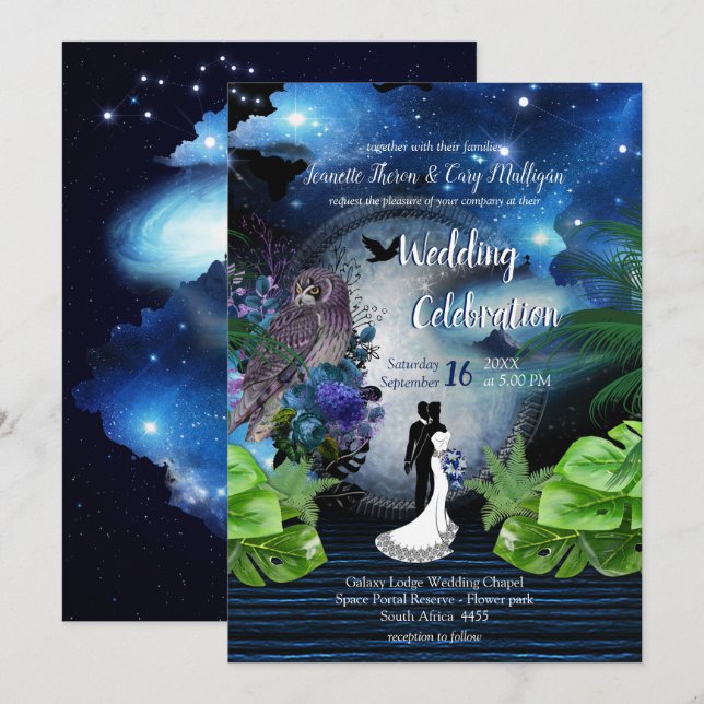 Galaxy Portal  Wedding Invitation (Front/Back)
