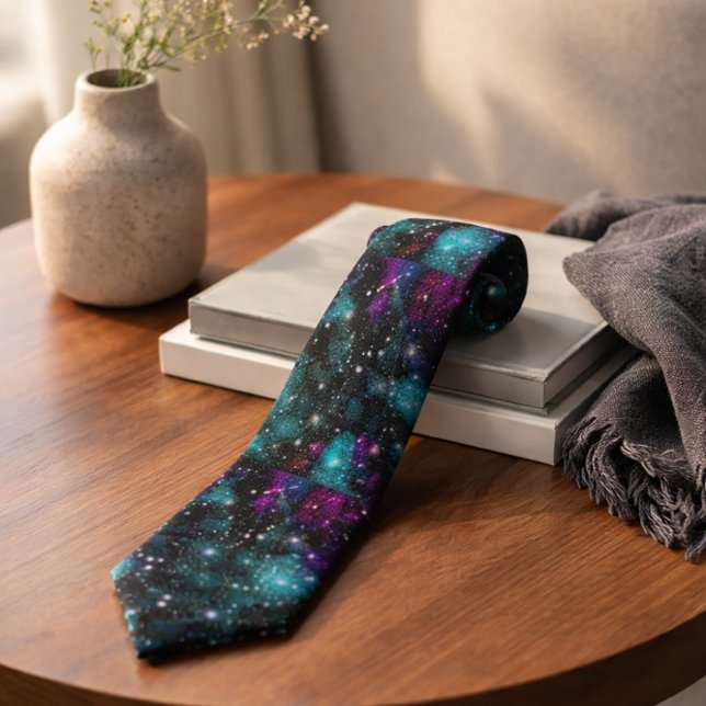 Galaxy Print Cosmic Space Star Pattern Tie (Creator Uploaded)