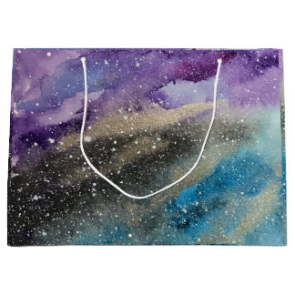 Galaxy Print Outer Space Watercolor Bag