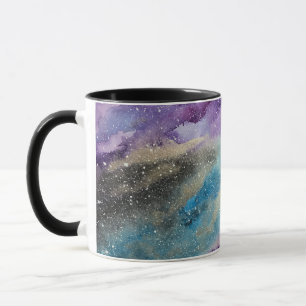 Galaxy Print Outer Space Watercolor Mug