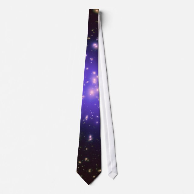 Galaxy Print Stars Ultra Violet Starry Deep Space Tie (Front)