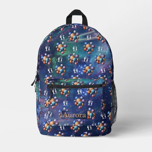 Galaxy Printed Backpack (Front)