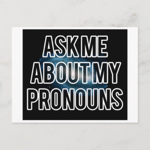 Galaxy Pronouns Postcard