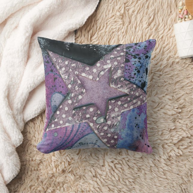 Galaxy Purple Star Cushion (Blanket)