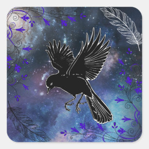 Galaxy Raven Sticker