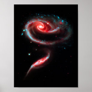 Galaxy Rose Red Poster