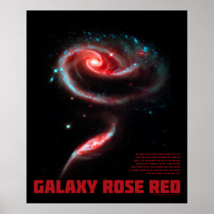 Galaxy Rose Red Poster