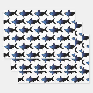 Galaxy Sharks Wrapping Paper Sheet