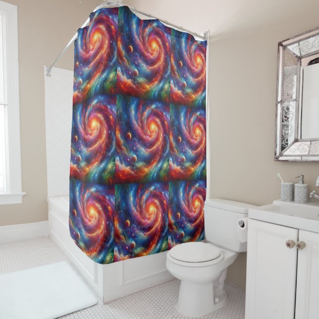 Galaxy Shower Curtain (In Situ)