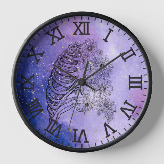 Galaxy Skeletal Ribcage Wall Clock