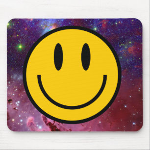 Galaxy Smile Face Mouse Mat