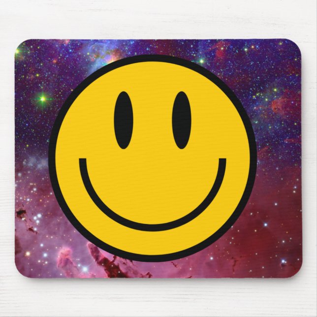 Galaxy Smile Face Mouse Mat (Front)