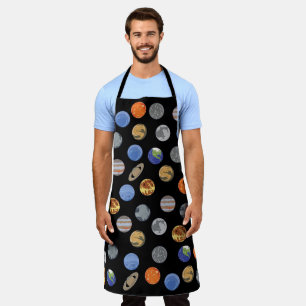 Galaxy Solar System Planets, Earth, Pluto, Uranus  Apron