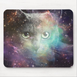 GALAXY SPACE CAT MOUSE MAT