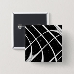 Galaxy Space Design 15 Cm Square Badge