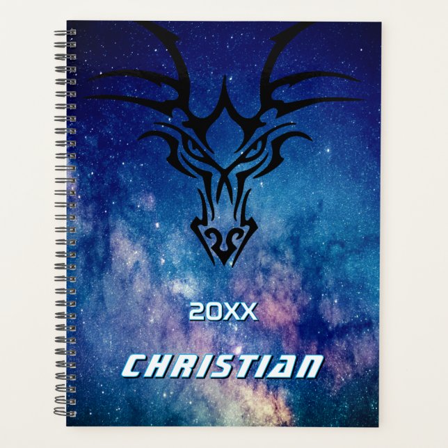Galaxy space dragon name 2025 planner (Front)