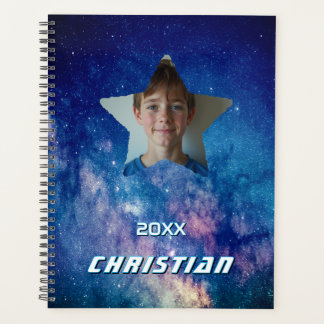 Galaxy space dragon photo name 2026 boy planner