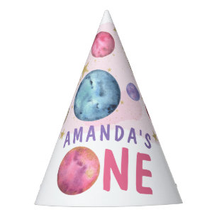 Galaxy Space Girl Birthday Party Party Hat