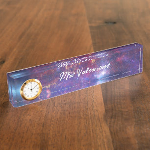 Galaxy Space Milky Way Teacher School Cute Stars Nameplate