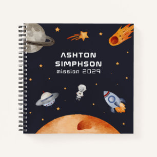 galaxy space school Spiral Notebook