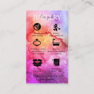 Galaxy Space Stars Ultra Violet Pink Jewellery Car Business Card