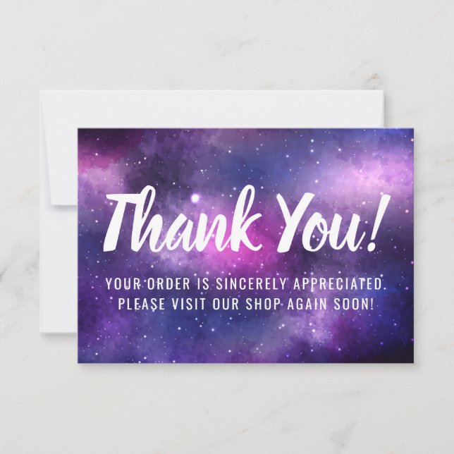 Galaxy Space Stars Ultra Violet Purple Thank You (Front)