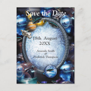 Galaxy Space Visitors Announcement Postcard