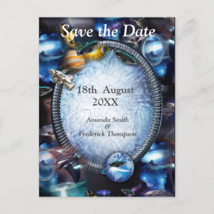 Galaxy Space Visitors Announcement Postcard