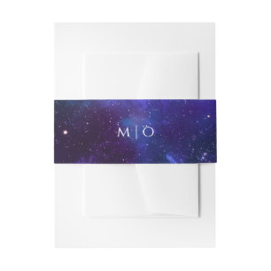 Galaxy Space Wedding Celestial Starry Night Invitation Belly Band