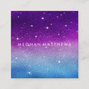 Galaxy Sparkle Beauty Stylist Square Business Car Card
