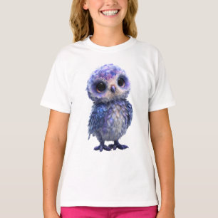 Galaxy Sparkle Cosmic Owl Kids T-Shirt