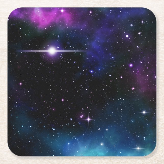 Galaxy Square Paper Coaster (Front)