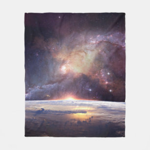 Galaxy star infinity cosmos dark fleece blanket