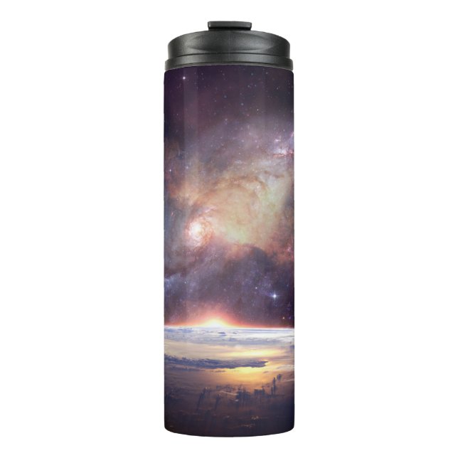 Galaxy star infinity cosmos dark thermal tumbler (Front)