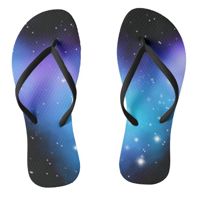 Galaxy Starlight Space Clouds Flip Flops (Footbed)