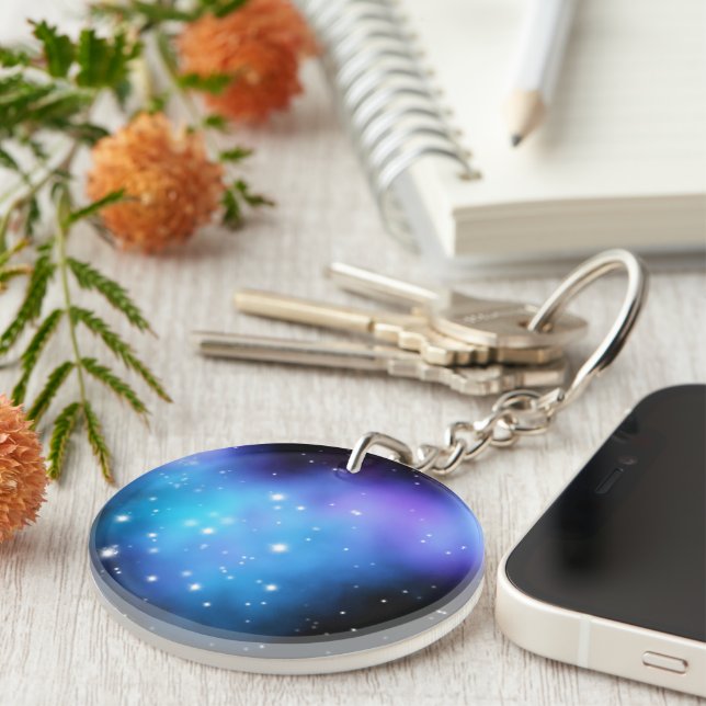 Galaxy Starlight Space Clouds Key Ring (Front Right)