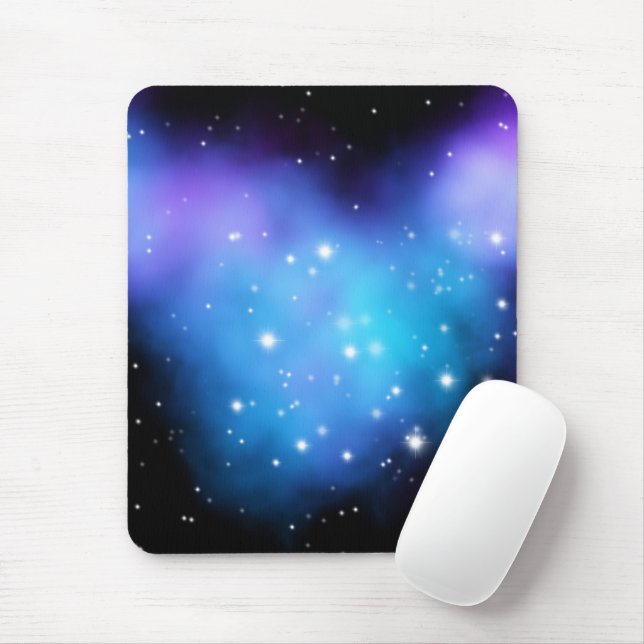 Galaxy Starlight Space Clouds Mouse Mat (With Mouse)