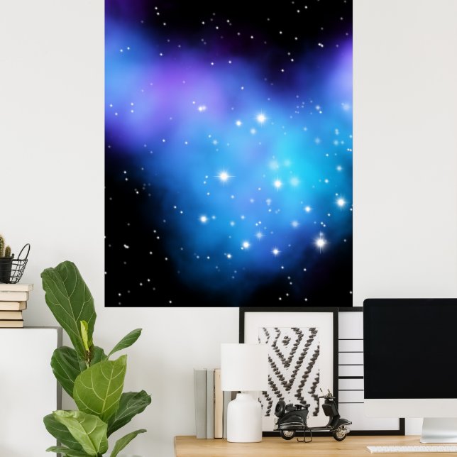 Galaxy Starlight Space Clouds Poster (Home Office)