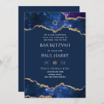 Galaxy Starry Night BAR MITZVAH Invitations Navy<br><div class="desc">These invitations can be customised with text fields on both sides, including all the necessary details for your event such as ceremony, reception, rsvp, directions. The invitations also feature the Star of David, making it a perfect representation of the Jewish Coming of age celebration. These invitations are perfect and will...</div>