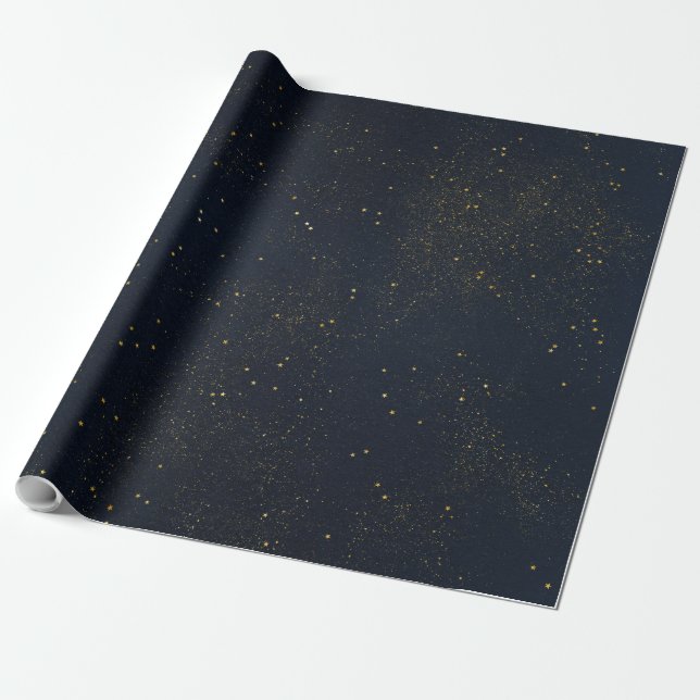 Galaxy Starry Night Light Abstract Pattern 16 Wrapping Paper (Unrolled)