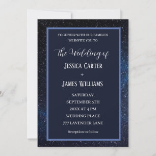 Galaxy Starry Night Outer Space Universe Wedding Invitation