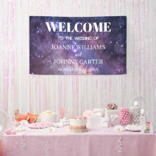 Galaxy Starry Night Universe Nebula Wedding sign 