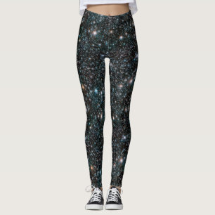 Galaxy Stars Cosmic Outer Space Universe Black Leggings