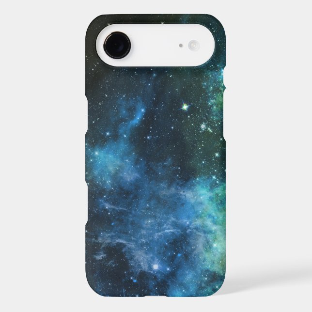 Galaxy Stars Nebula iPhone Blue Green  Case-Mate iPhone Case (Back)