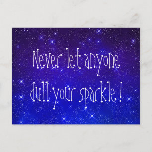 Galaxy Stars Night Motivational Personalised Postcard