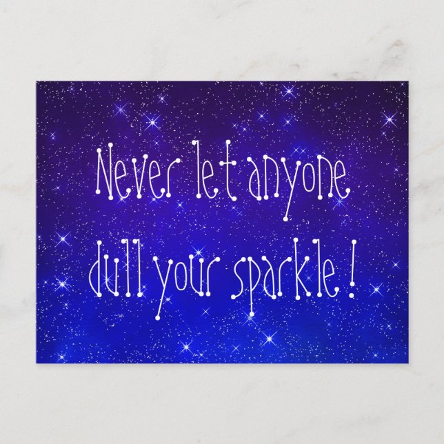Galaxy Stars Night Motivational Personalised Postcard (Front)