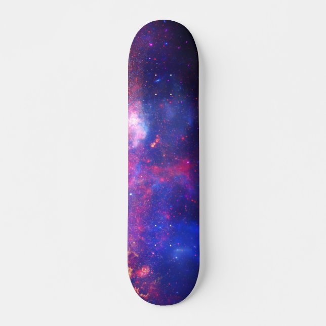 Galaxy Stars Universe Sky Blue Space Cosmic Skateb Skateboard (Front)