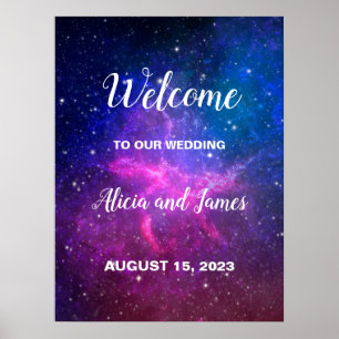 Galaxy Stars Welcome Poster